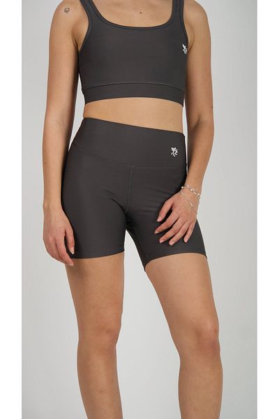 Keep Risen Women's High Waist Biker Shorts Short Sports Leggings Gray