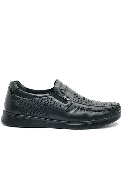 Forelli Pantofi casual pentru bărbați Helmut din piele naturală ortopedică confort NEGRU