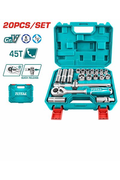 TOTAL 20 Pcs 1/2" socket set (THT121201)