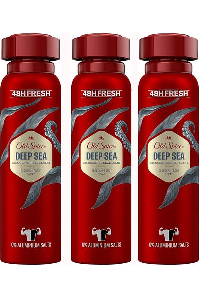 Old Spice Deep Sea Deodorant Body Spray for Men 150ml X 2