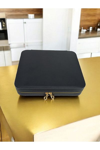 Moda fiesta 27×24 Голям органайзер за бижута и кутия за съхранение - дървена чанта за пътуване