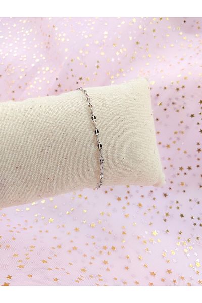 Alexis Carrel Steel Thin Singapore Model Bracelet, Lip Chain Bracelet