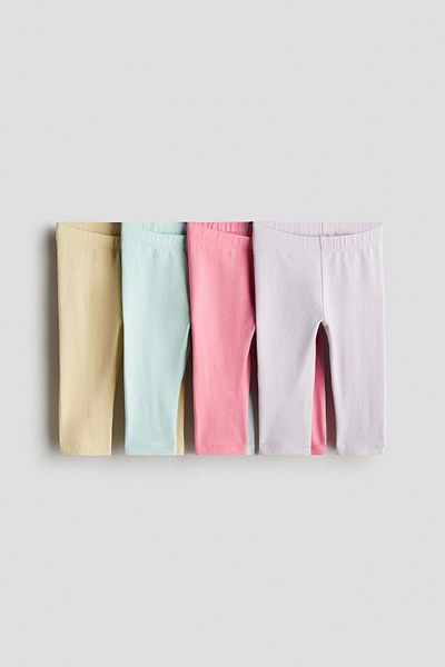 H&M 4-pack Cotton Jersey Leggings