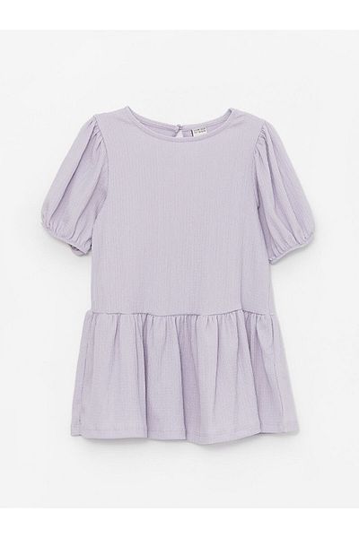 LC Waikiki Lcw Crew Neck Short Sleeve Girls Dress Fast Fashion