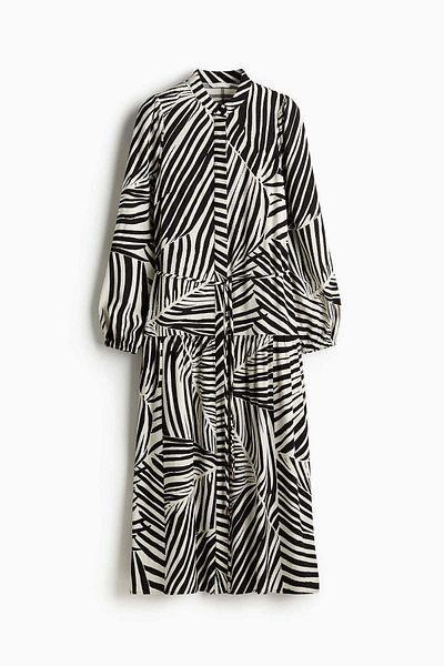 H&M Long Puff-sleeved Dress