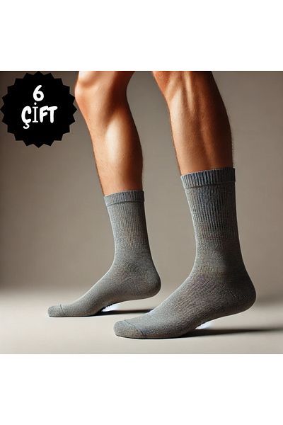Çorap Kurdu 6 чифта унисекс сиви колежански чорапи