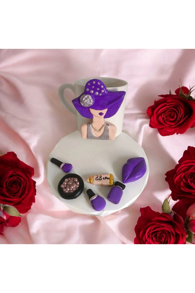 Kahve Special Design - Make-up Material Themed Coffee Fincani