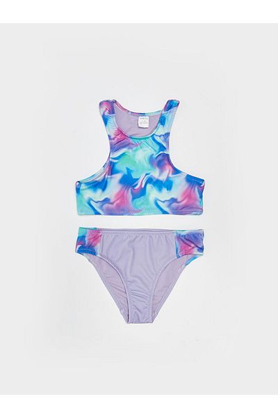 LC Waikiki Lcw Batik Patterned Girl's Bikini Fast Fashion