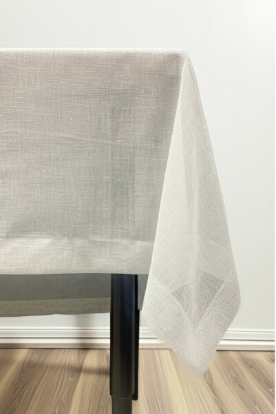 Cortibo Складна лляна скатертина Екру – натуральна тканина, вишуканий вигляд