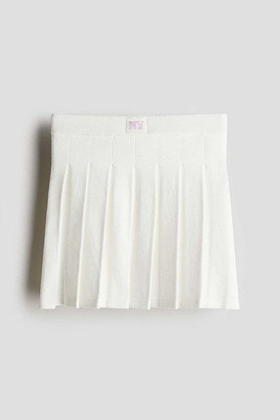 H&M Pleated fine-knit skirt