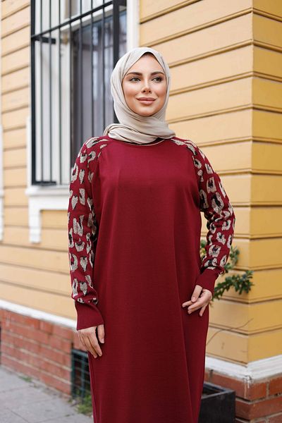 Pamuk Butik Women's Mercerized Figured Knitwear Dress