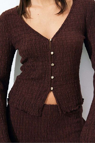 H&M Textured Jersey Top