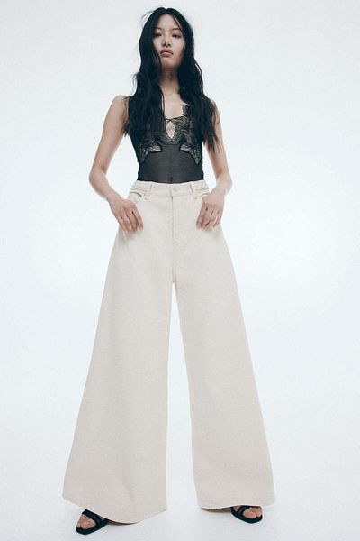 H&M Wide Braided Jeans
