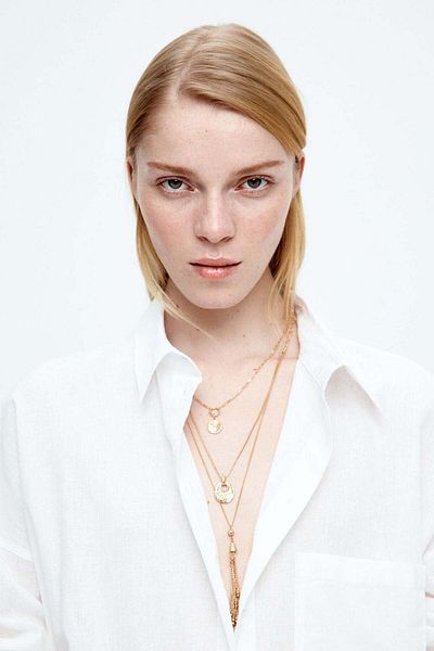 H&M Oversized linen-blend shirt