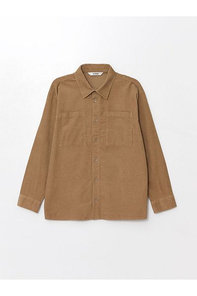 LC Waikiki Comfortable Fit Velvet Boy's Shirt