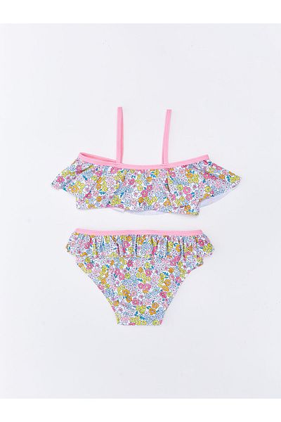 LC Waikiki Lcw Flexible Fabric Baby Girl Bikini Set Fast Fashion