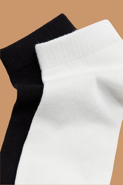 Gizli Butik Дамски спортни чорапи до глезена, 20 чифта, черно-бели