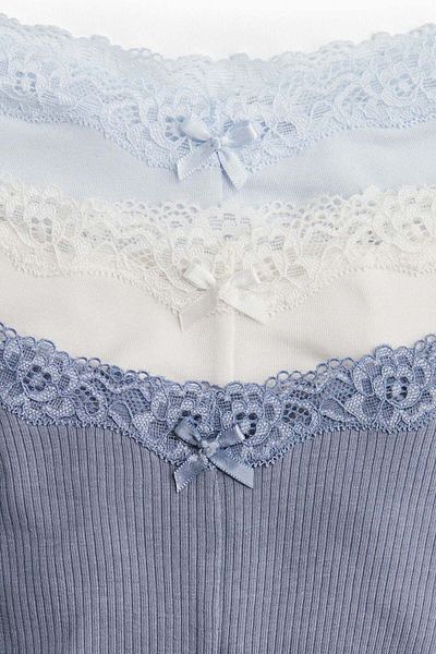 H&M 5-pack cotton and lace hipster briefs