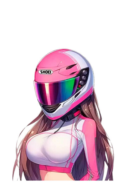 MegaSticker ملصق فتاة مقاس 13 × 9 سم للسيارة والدراجة النارية والخوذة والكمبي...