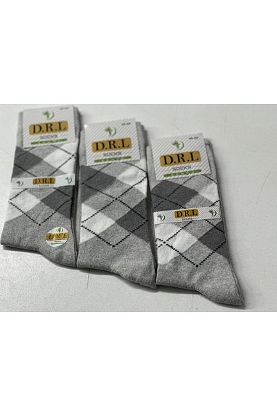 kozaneli Diamond Pattern Combed Cotton Luxury Men's Socks