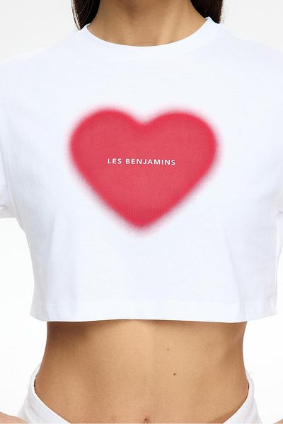 LES BENJAMINS LB BRAND PRINTED SPECIAL SERIES T-SHIRT CROP TEE
