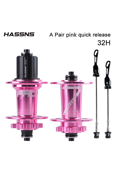 Choice زوج واحد من محور HASSNS PRO7 Mtb باللون الوردي مقاس 32 و24 فتحة محمل ل...
