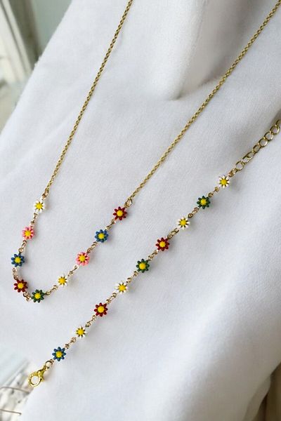MakeWell Summer Daisy Design Necklace and Bracelet Set