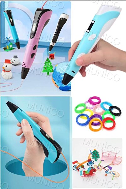 Munico 3D Baskı Kalem Seti Çocuklar için PLA Filament ile Çocuk Çocuk Doğum G...