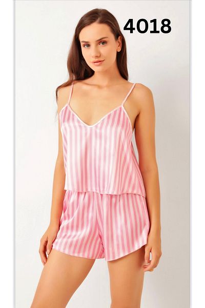 VİP SECRET Σετ babydoll με σατέν γυναικείο σορτς Rope Strap