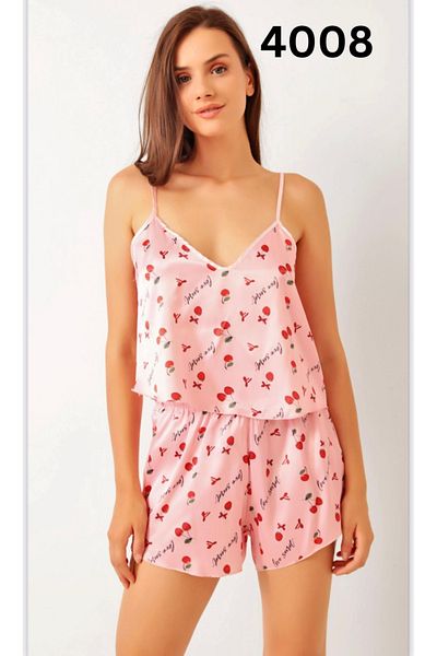 VİP SECRET Σετ babydoll με σατέν γυναικείο σορτς Rope Strap