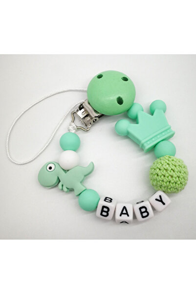 Generic Beads Pacifier Holder With Teether Green - Style03