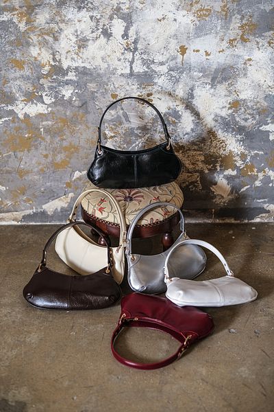 Çantacımstore Geantă de umăr Baguette Look piele - Roșu Claret