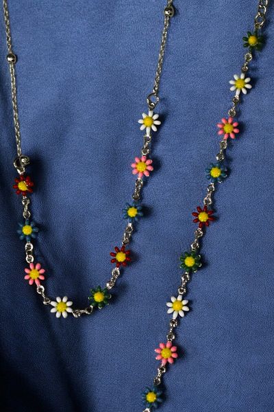 MakeWell Summer Daisy Design Necklace and Bracelet Set