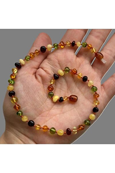 NİSSBEBE Sertifikalı Orijinal Damla Kehribar Kolye