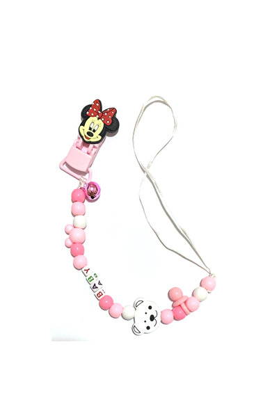 Generic Pacifier Holder Chain - Pink - 01
