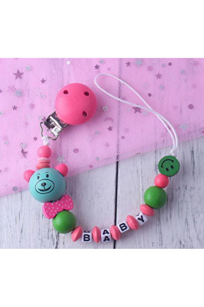 Generic Beads Pacifier Holder With Teether Green - Style09