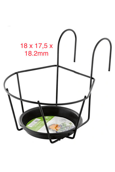 BGA 1 adet Balkon Demir Saksı Standı Çiçek Saksı Tutucu Balkon Dış Mekan İç Korkuluk saksılık