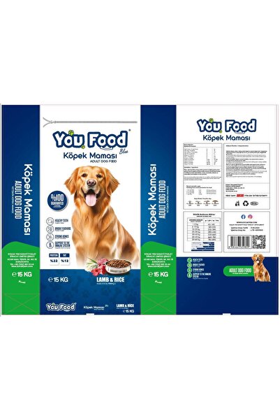YOUFOOD Köpek Maması Kuzu Etli Pirinçli 15KG