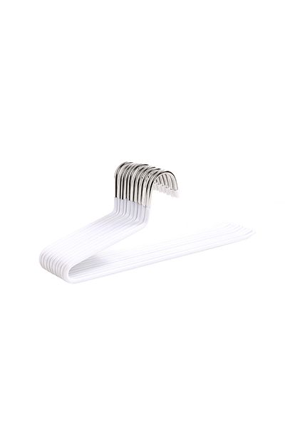 Choice 10pcs white I KNOW High Quality 10PCS Metal Non-slip PVC Pants Hanger Grey Black White Color Skirt
