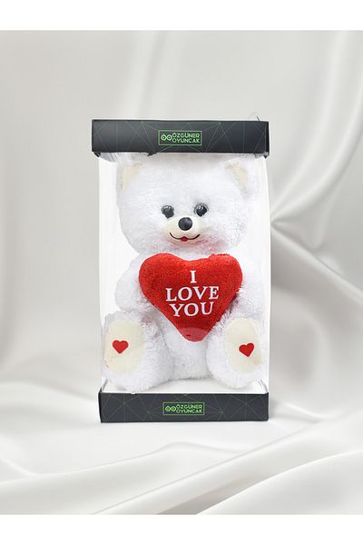 Canestar Soft Plush Bear with I Love You Written Heart - Special Plush Toy for Lovers