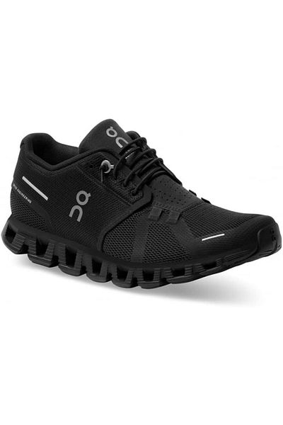 On Running الجري، كلاود 5، أسود بالكامل، مقاوم للماء للنساء