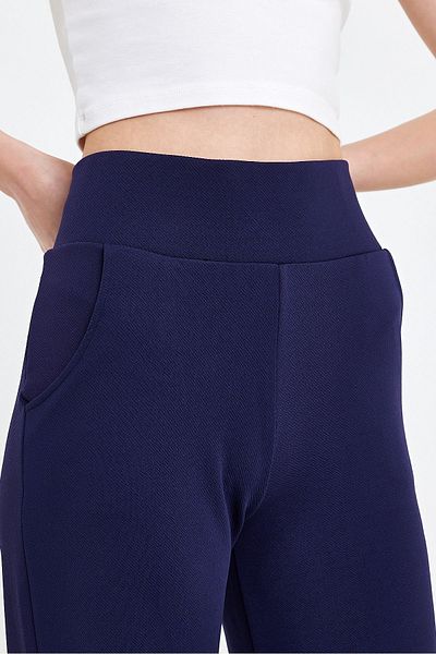 KUPON TEKSTİL Premium Quality Crepe Fabric Lycra Bodice Belt Palazzo Pants - Casual Comfortable Fit