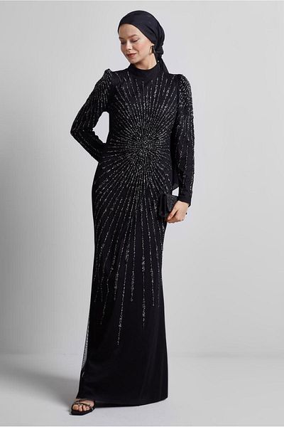 Alvina Stone Detailed Evening Dress 50510