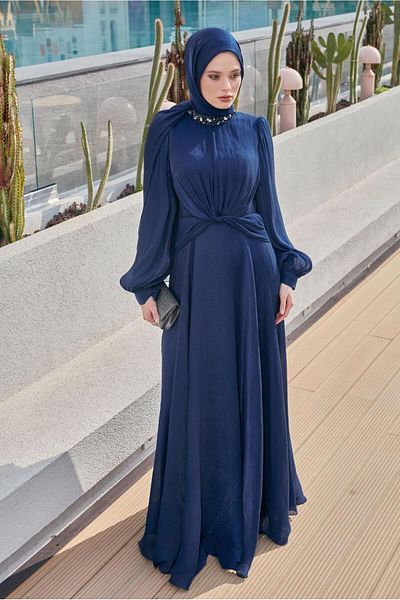 Alvina Stone Detailed Evening Dress 50518