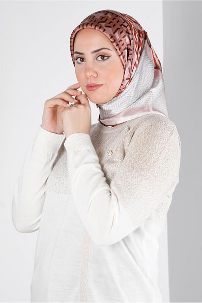 Alvina ALVİNA SURA Μεταξωτό Φουλάρι 24439 - Άνετο Κόψιμο