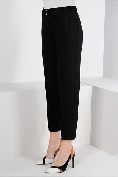 Alvina Classic Cut Trousers with Elastic Waist 70454