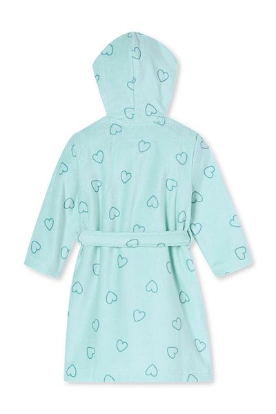 Schiesser Bademantel Aqua Kids Girl Bade-Mantel Sauna Morgen-Mantel