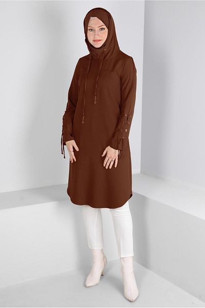 Alvina EYE DETAILED HOODED TUNIC 43269