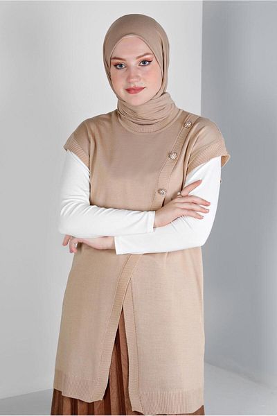 Alvina STONE DETAILED KNIT SWEATER 43124