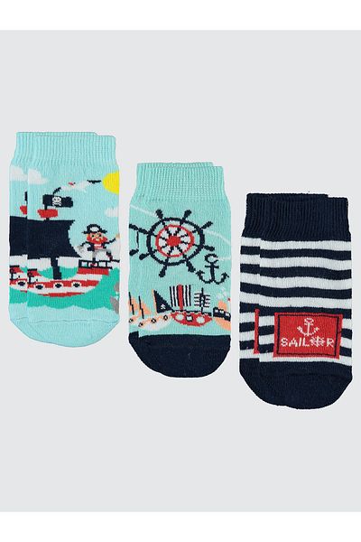 Civil Baby Baby Boy 3-Piece Socks Set 6-18 Months Mint